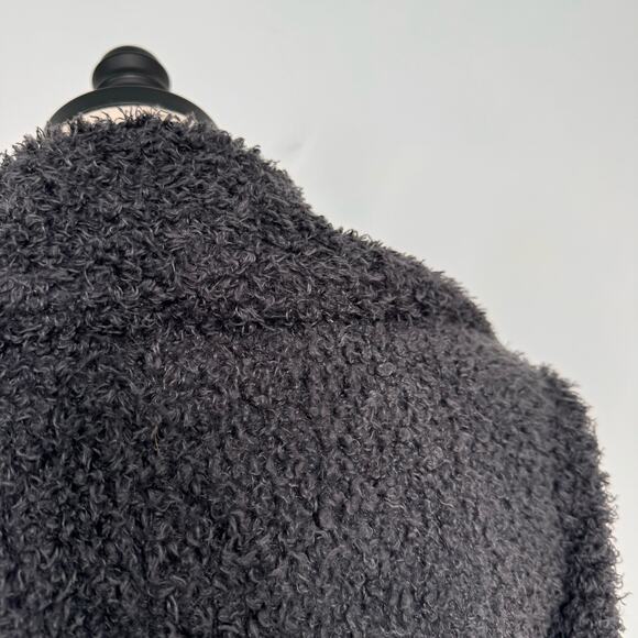 Sooki Teddy Wrap Trench Coat Gray Jacket Fuzzy Warm Classic Preppy Winter Size M - Picture 9 of 13